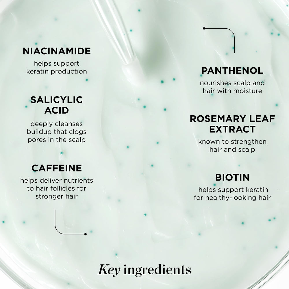 Dr. Groot rosemary leaf extract closeup indicating refreshing scalp care
