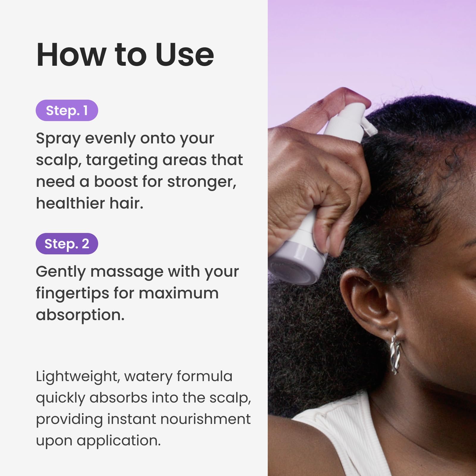 Dr. Groot Rosemary Mint Oil Tonic scalp-tingle delivers a soothing aroma during use.