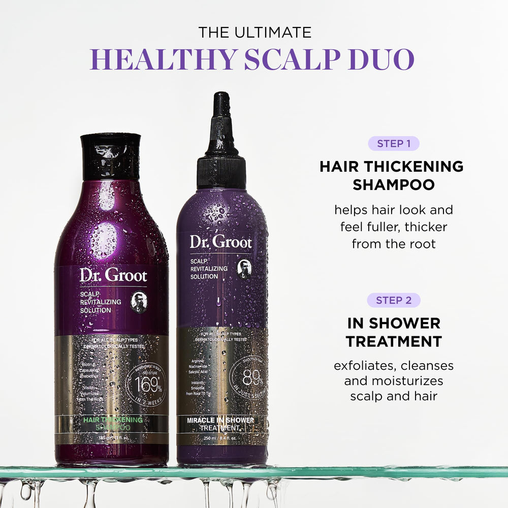 Dr. Groot scalp moisture boost visual hints increased hydration.