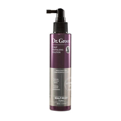 Dr. Groot Scalp Relief Tonic bottle front for calming, refreshed scalp.