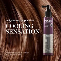 Dr. Groot Scalp Relief Tonic chamomile highlights calming formula.
