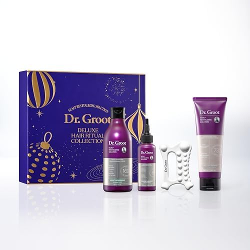 Dr. Groot Thickening Shampoo bottle showing rich lather for voluminous hair