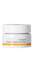 Dr. Hauschka Eye Balm jar closeup highlighting rich texture for delicate eye skin.