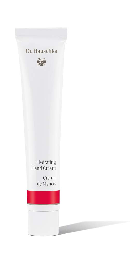 Dr. Hauschka Hydrating Hand Cream bottle delivering silky, non-greasy moisture for dry hands.