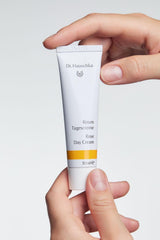 Dr. Hauschka Rose Day Cream on neck and décolleté nourishes delicate skin