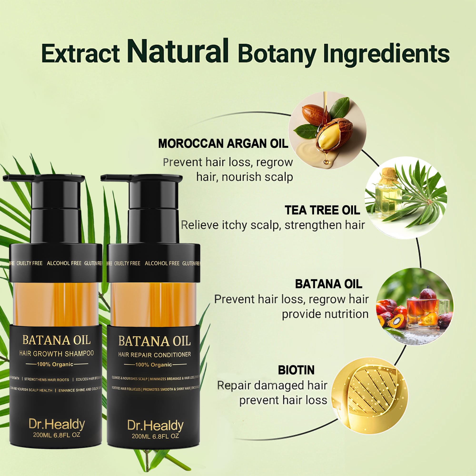 Dr. Healdy Tea Tree Oil Aloe Vera ingredients emphasize scalp balance and repair.