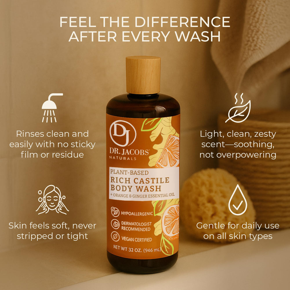 Close-up of the thick, concentrated castile soap texture from Dr. Jacobs Naturals.