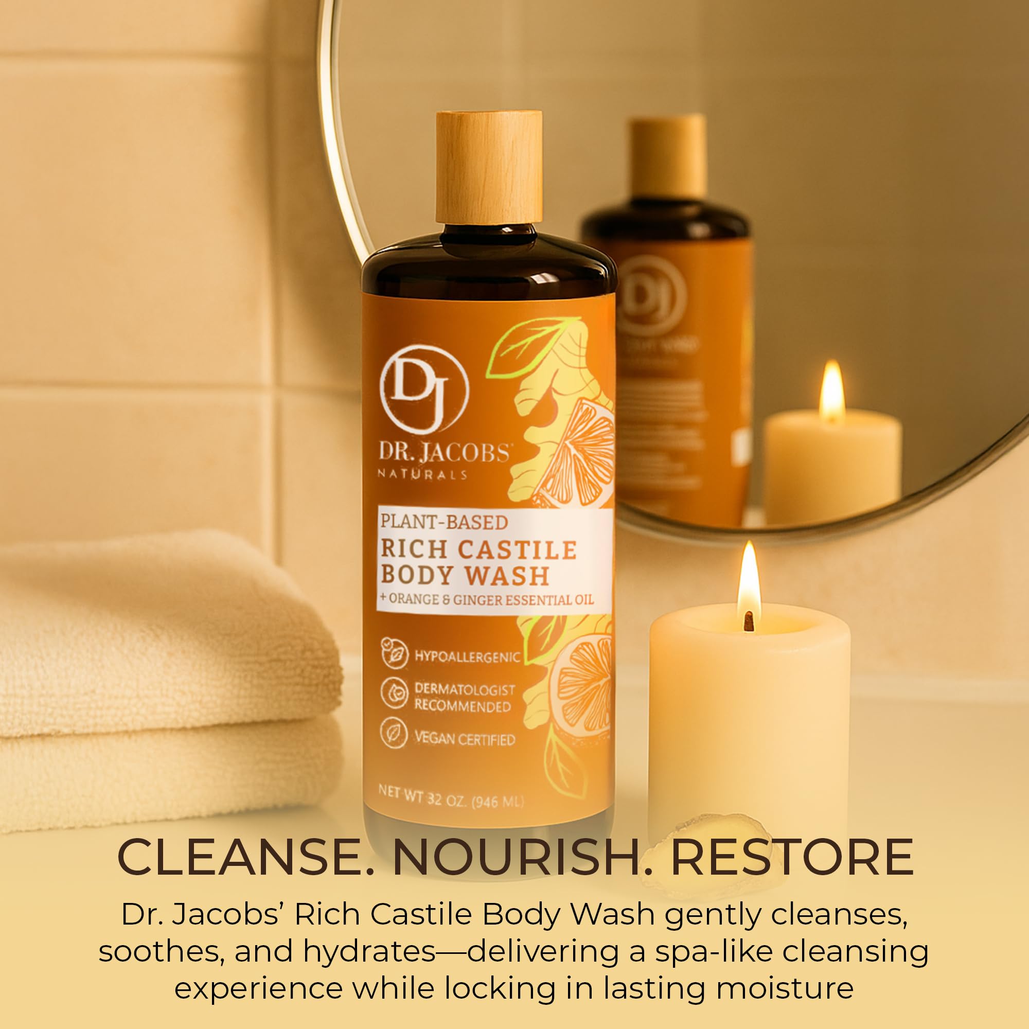 Label and ingredients of Dr. Jacobs Naturals show plant-based formula.