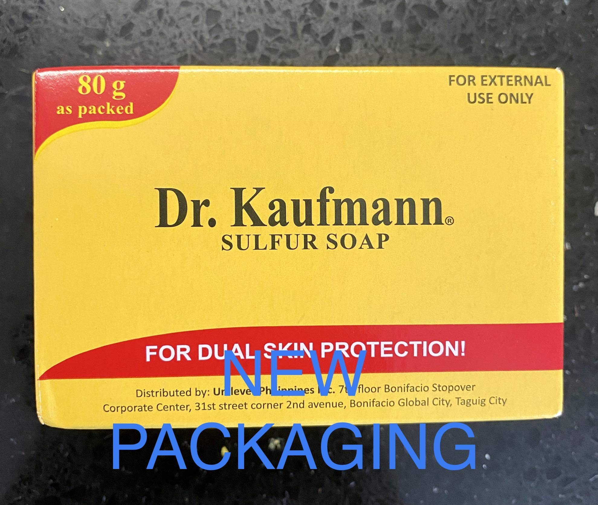 Dr. Kauffman Medicated Sulfur Soap four-bar pack ideal for families.