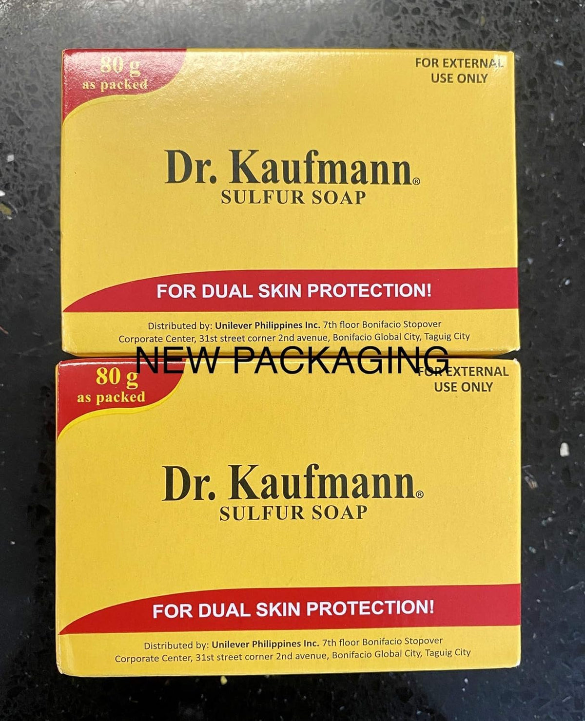 Dr. Kauffman Soap medicated sulfur bar closeup for everyday skin care and soothing routine.