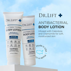 DR. LIFT lotion texture close-up emphasizes creamy, non-greasy feel.
