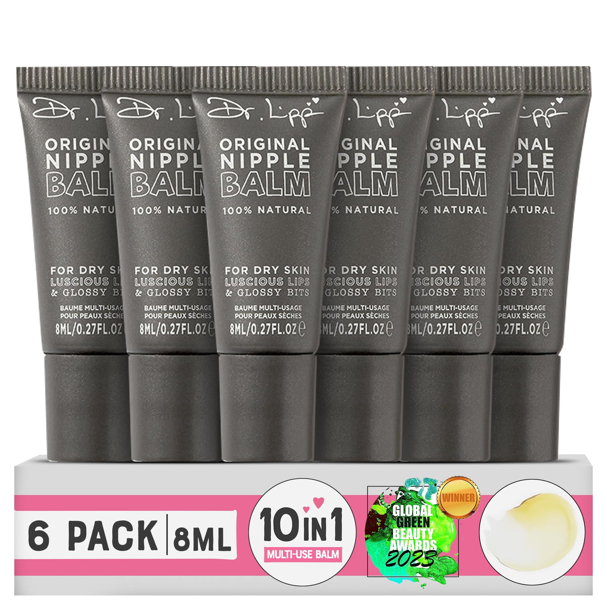 Dr. Lipp Original Nipple Balm bottle-front for long-lasting lip and skin hydration.