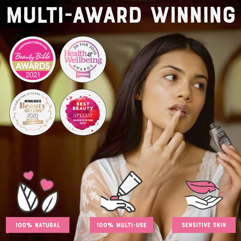 Dr Lipp Original Nipple Balm applied to lips for intense moisture
