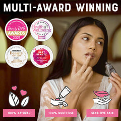 Dr Lipp Original Nipple Balm applied to lips for intense moisture