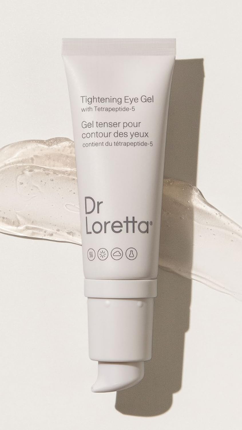 Dr. Loretta eye gel ingredients close-up emphasizing algae extract and antioxidants