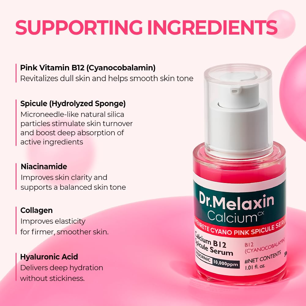 Dr.Melaxin product on clean surface implying pore tightening and smoother complexion