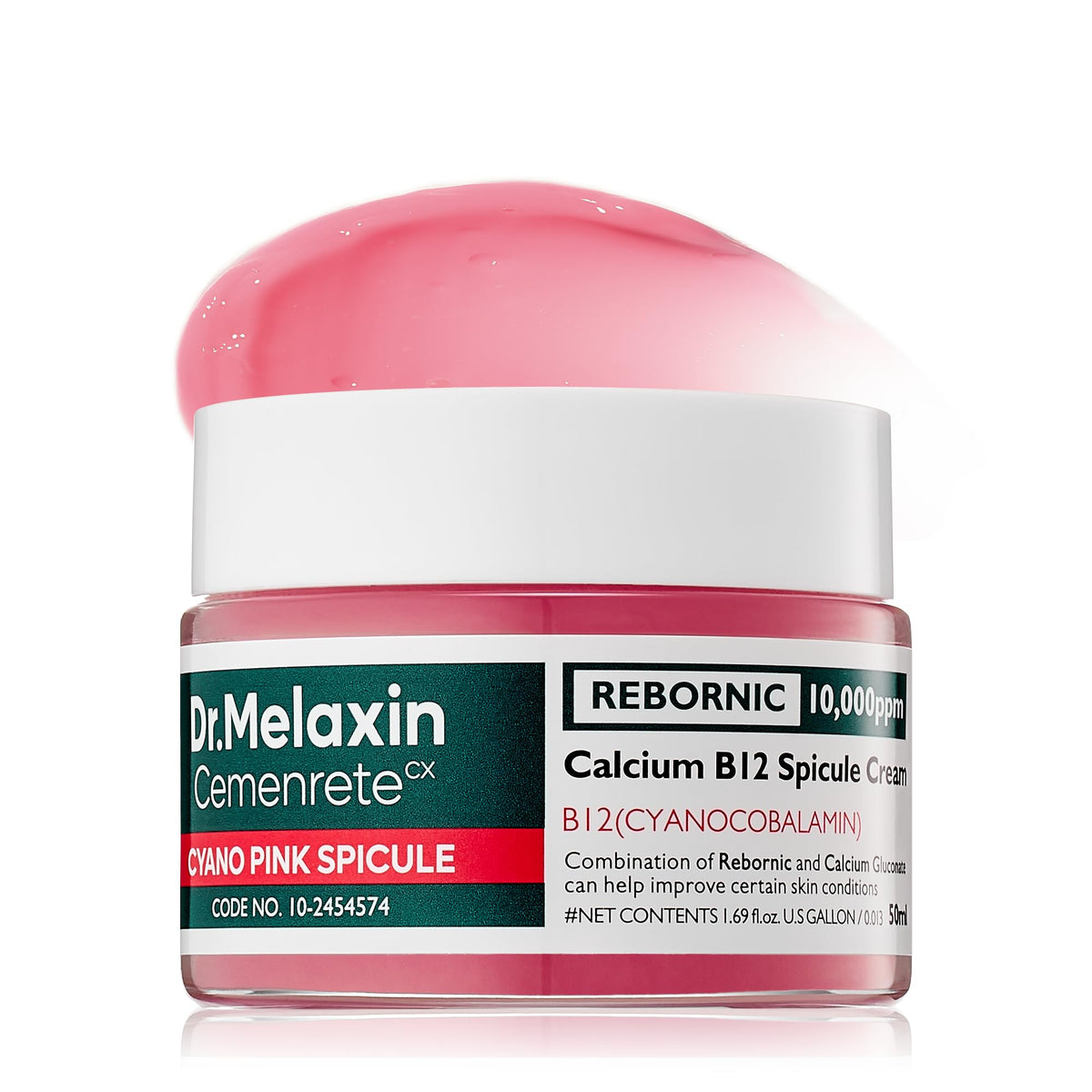 Dr.Melaxin Cemenrete pink spicule cream jar for under-eye hydration
