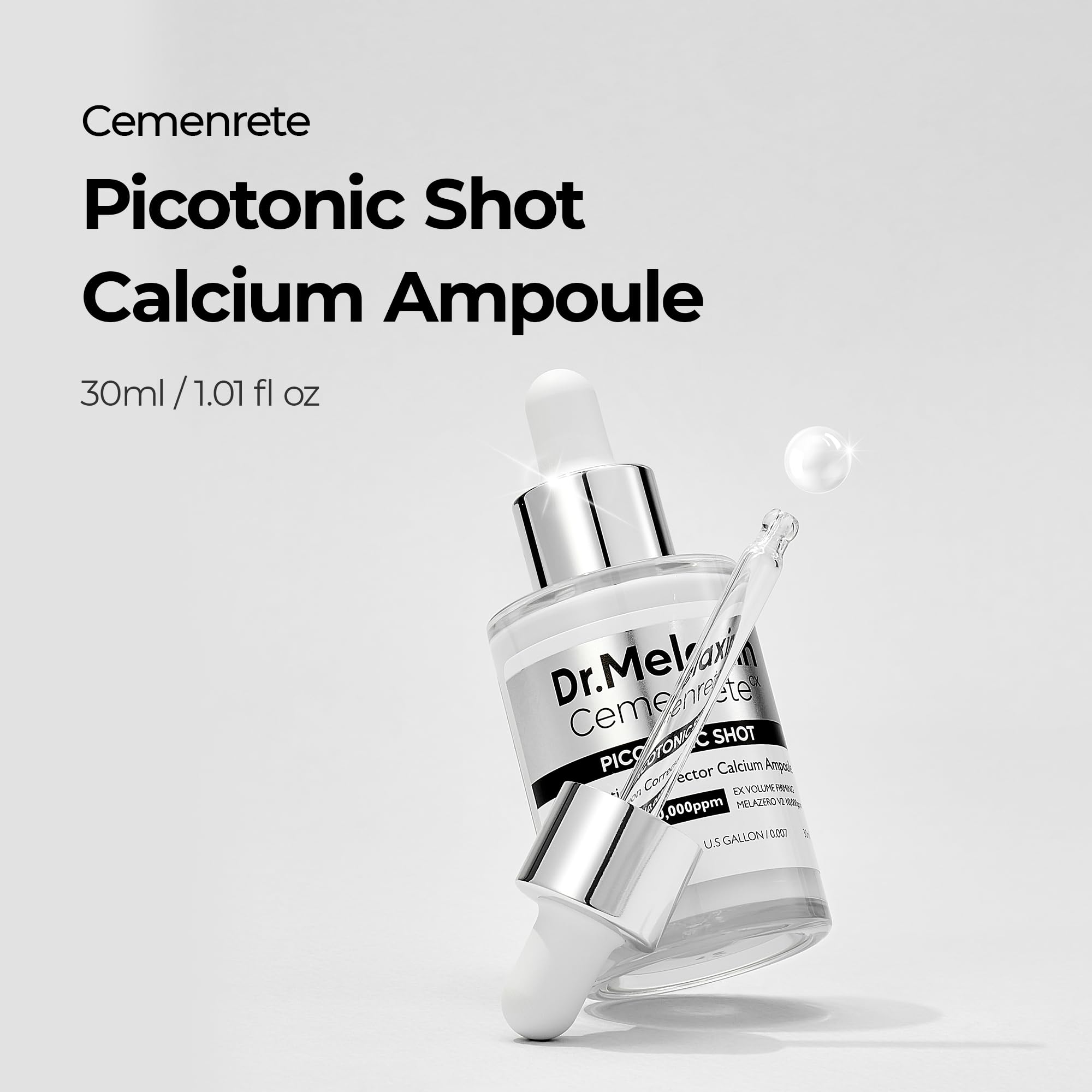 Dr.Melaxin Cemenrete Shot application shows light glide for brighter skin