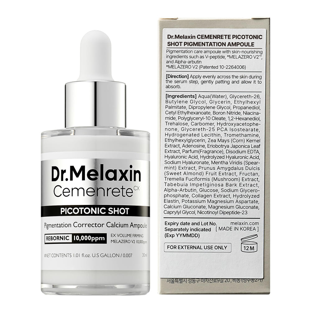 Dr.Melaxin Cemenrete Shot glow suggests a more even complexion