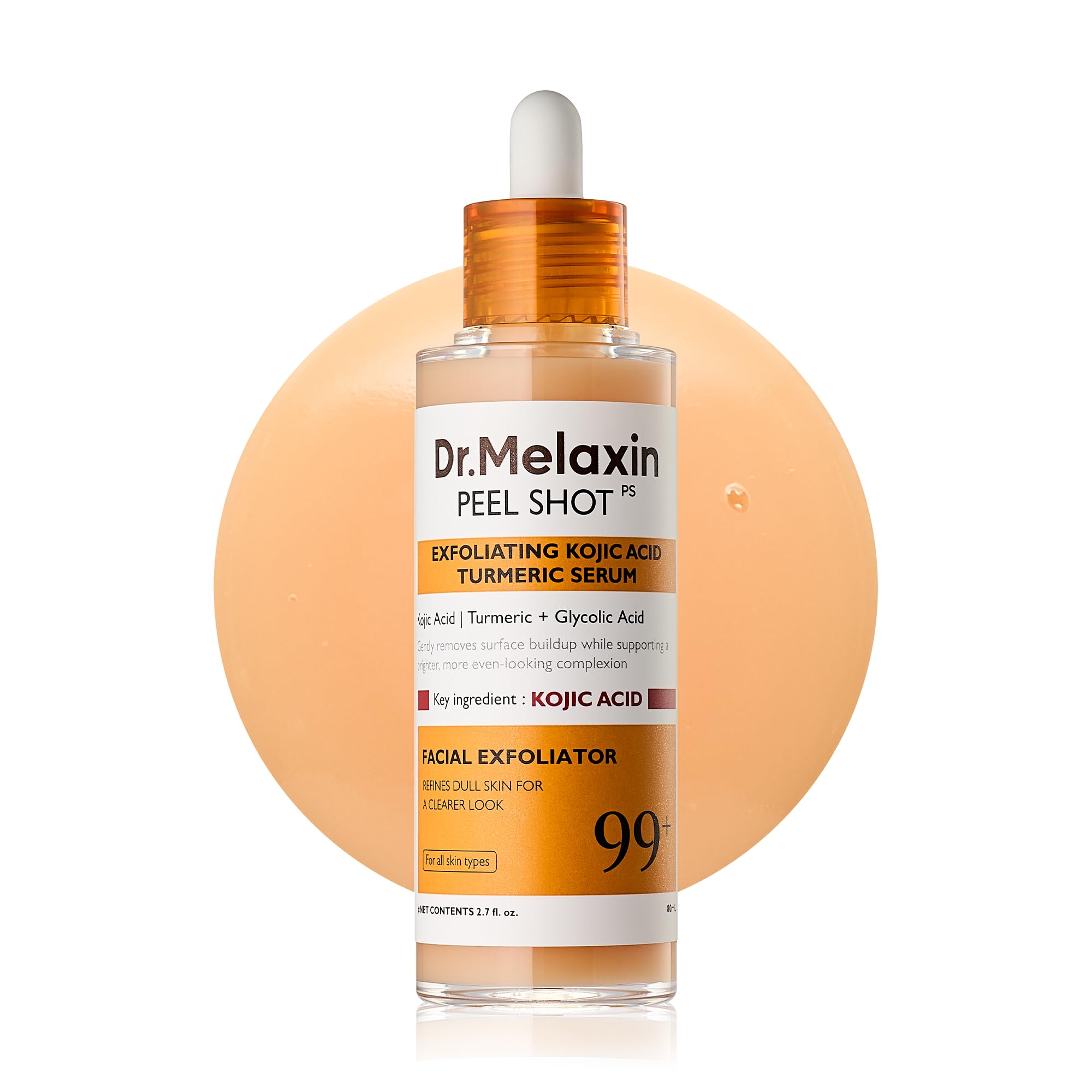 Dr.Melaxin Peel Shot bottle closeup showing premium packaging for daily care