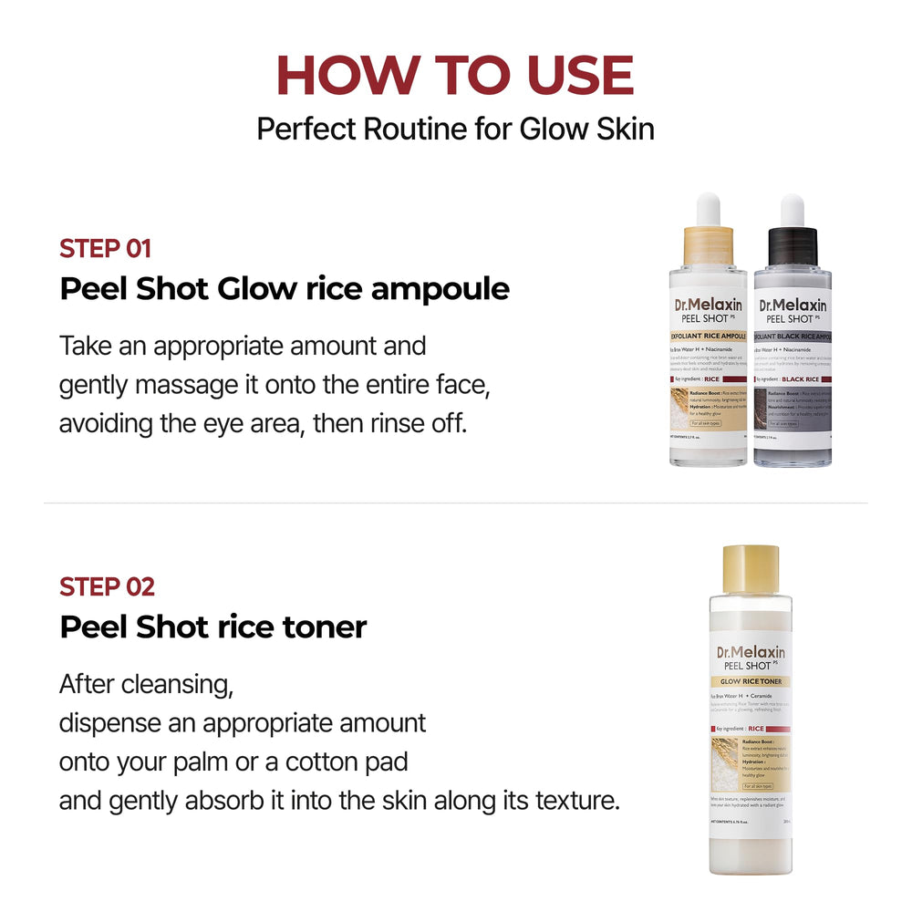 Dr.Melaxin Rice Toner sits in a bathroom setup ready for daily use.