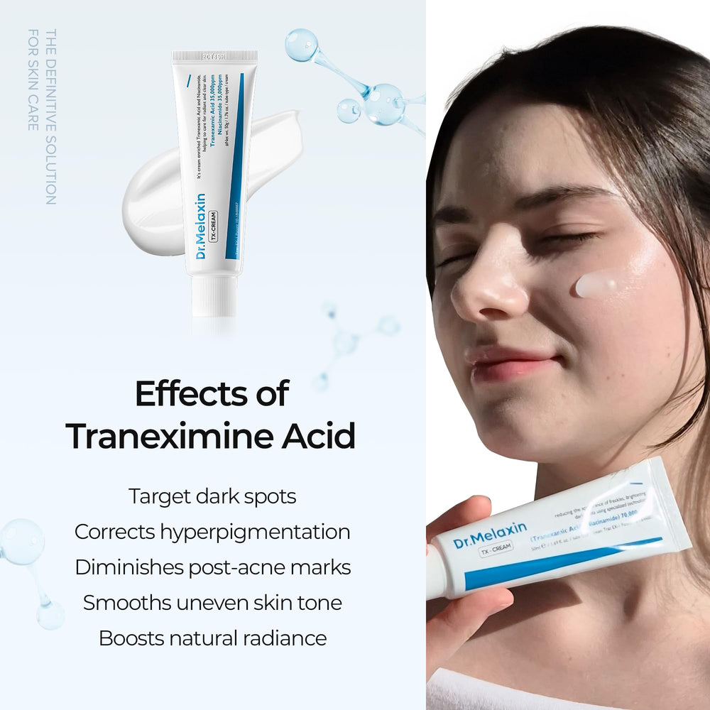 Dr.Melaxin TX Cream ingredient close-up shows hyaluronic acid benefits