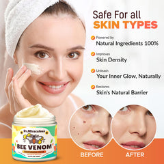 Dr. Miraculous Bee Venom Skin Cream texture swatch demonstrates anti-aging formula in action