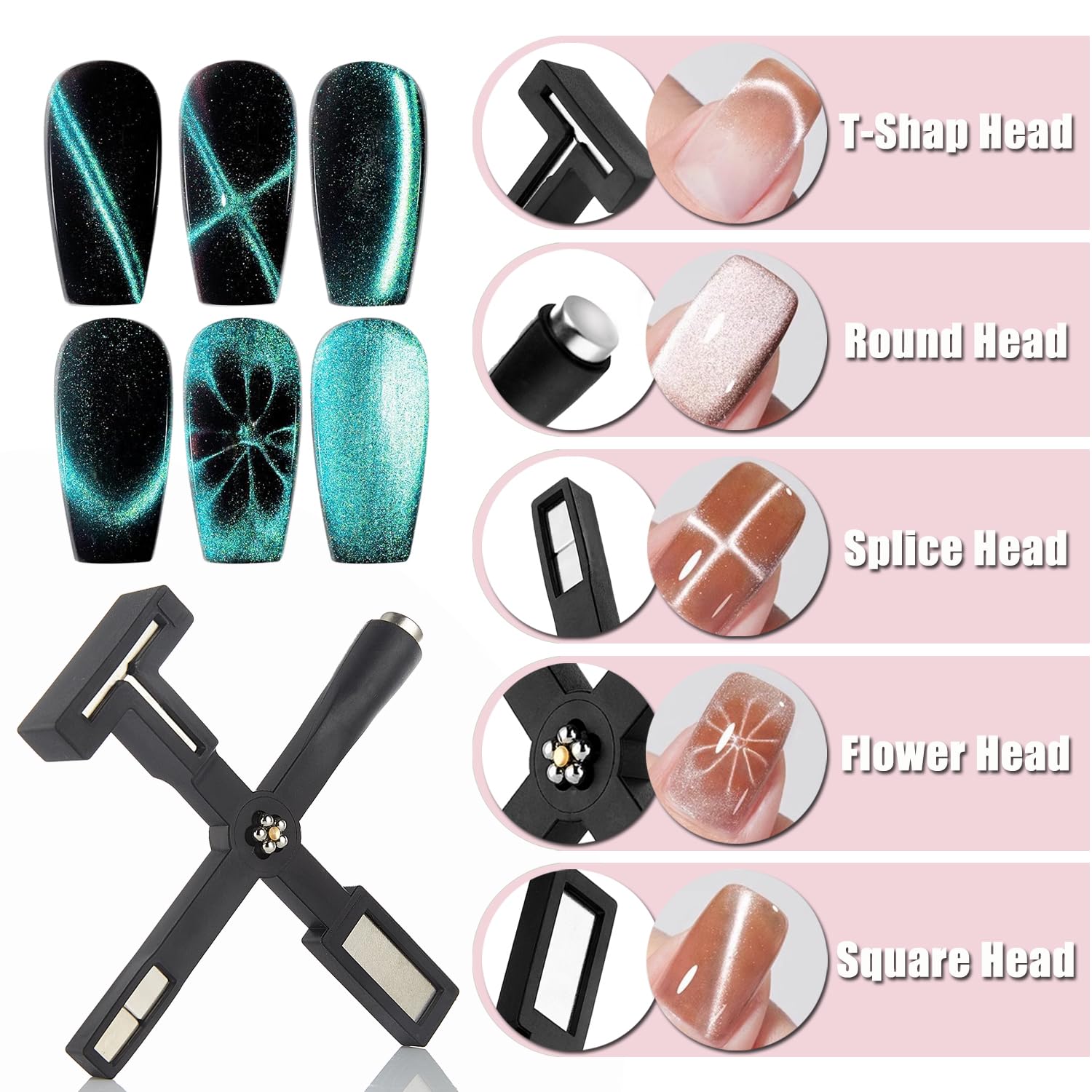 Dr.nail precision magnetic pen helps create clean lines with cat eye polish