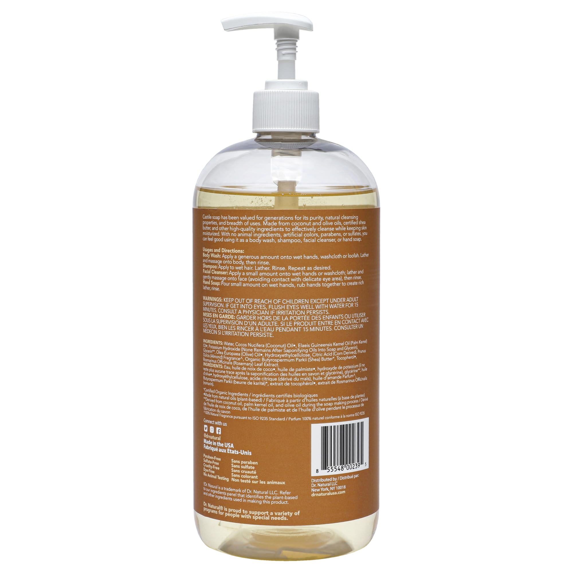 Dr. Natural Castile Almond pet-safe cleaning scenario shows safe home use around pets.
