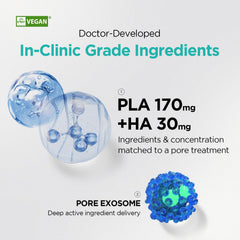 Dr.nineteen CollaBooster Poreshot Cream texture close-up showing hydration and smooth skin