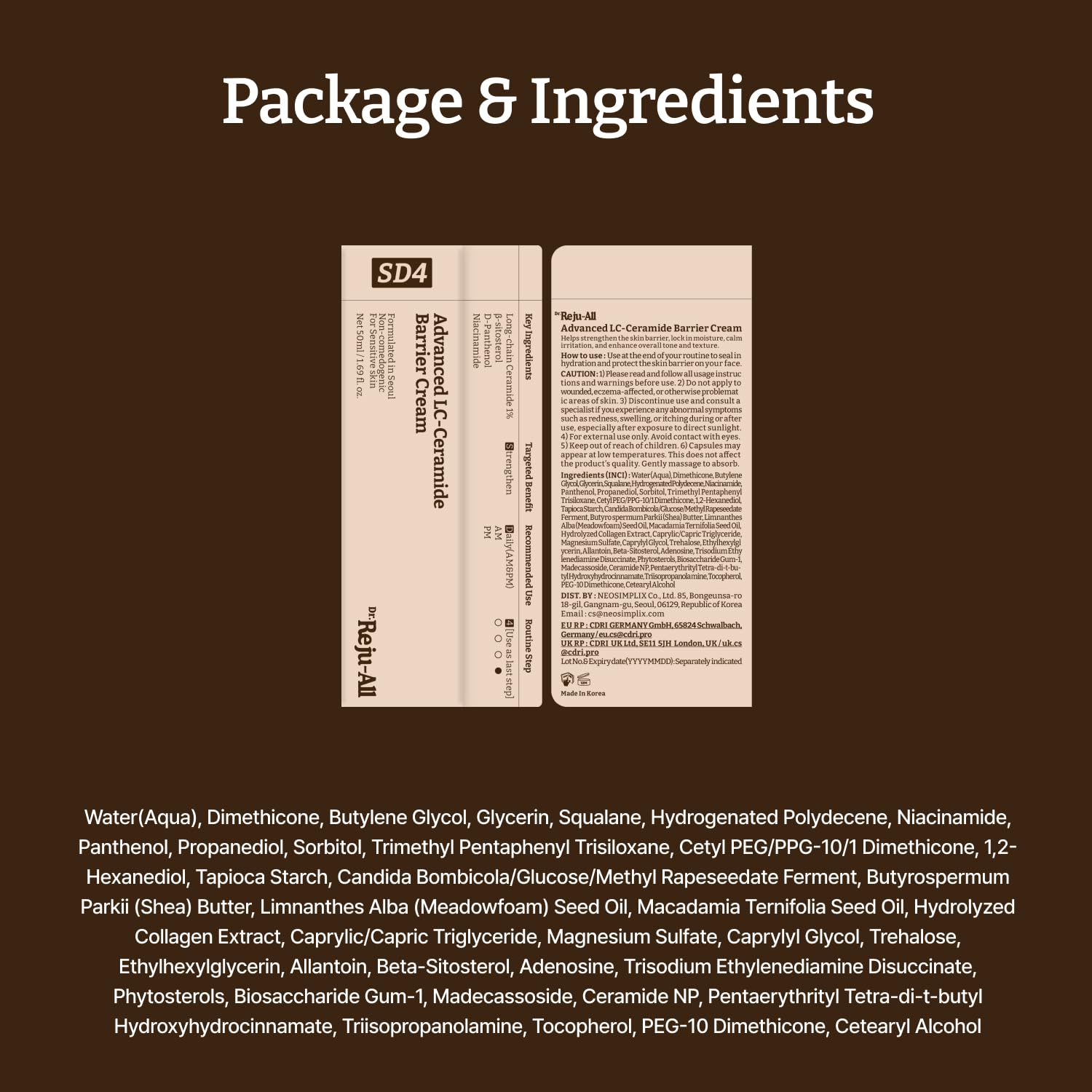 Dr.Reju-All Advanced LC-Ceramide Korean trust shot evokes heritage and safe skincare.