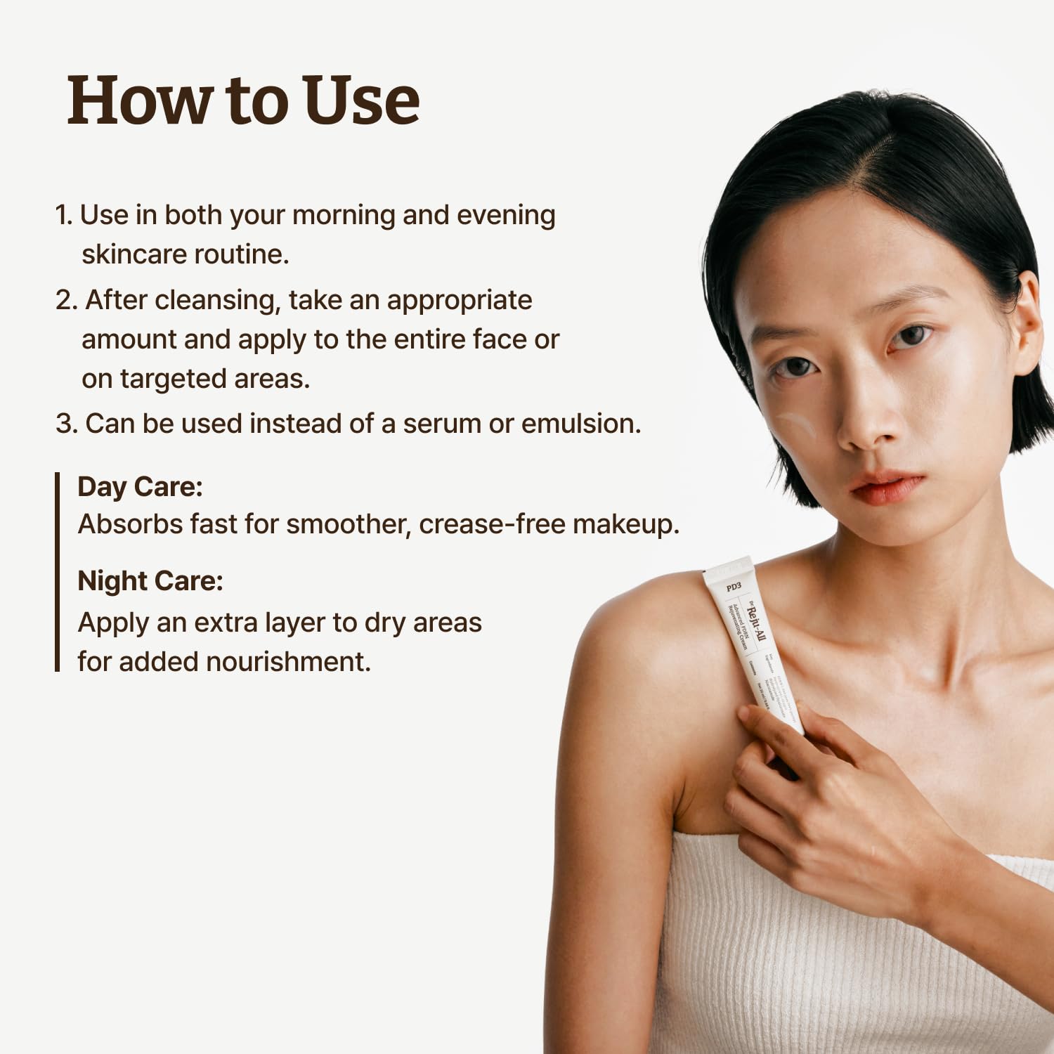 Dr.Reju-All application routine on clean skin illustrates daily glow potential.