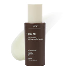 Dr.Reju-All Retino-Mela Serum bottle closeup for nightly anti-aging routine