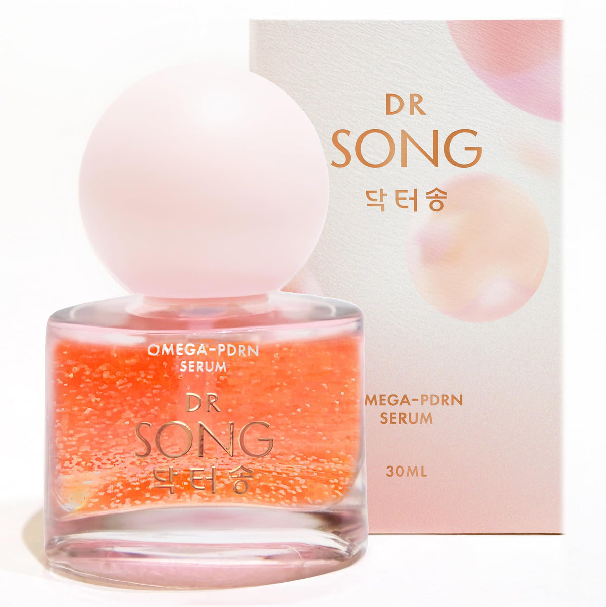 Dr Song ELMNTS Omega PDRN serum bottle highlighting hydration and radiance