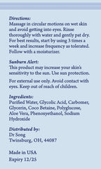 Dr Song Glycolic Acid Face Wash foaming application showing gentle exfoliation for clear skin