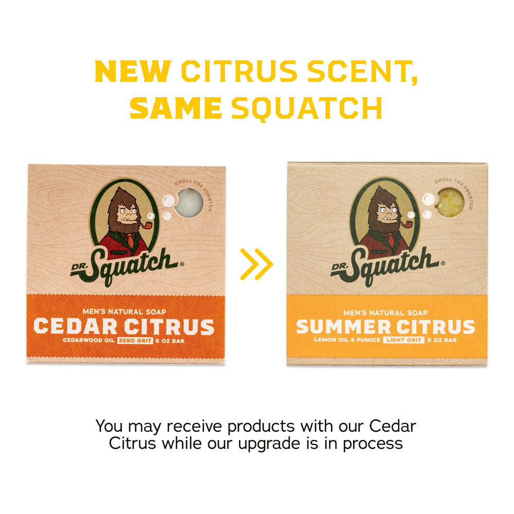 Dr. Squatch 5-pack shot showing all five scents for grooming variety