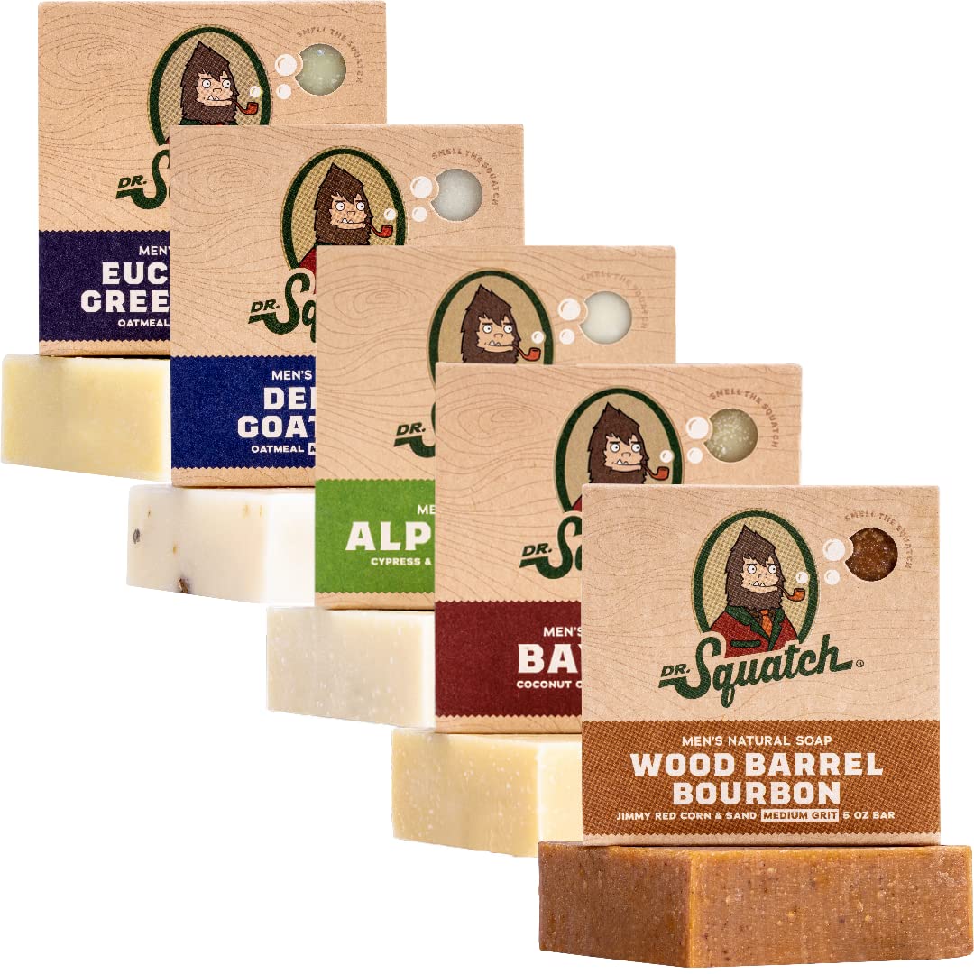 Dr. Squatch Alpine Sage bar soap—lush lather for a refreshing shower
