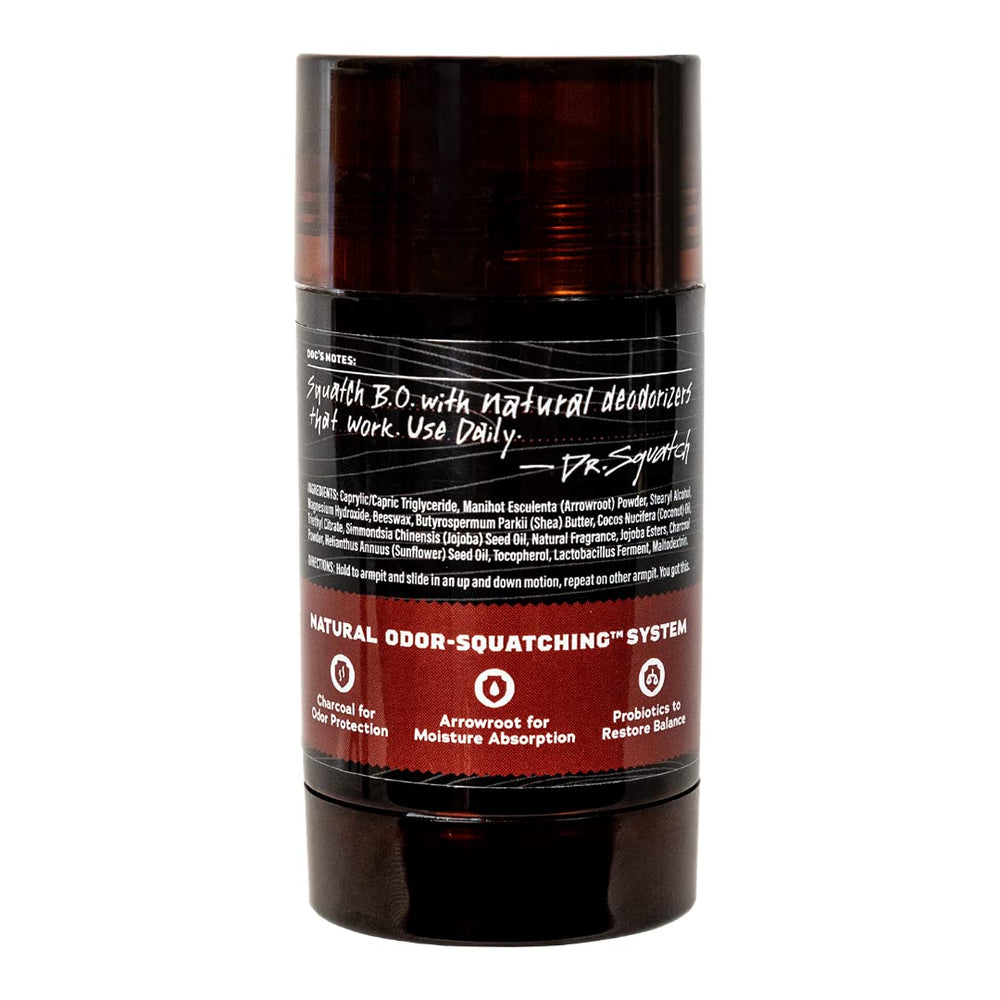 Dr. Squatch Bay Rum close-up emphasizes masculine Bay Rum scent.