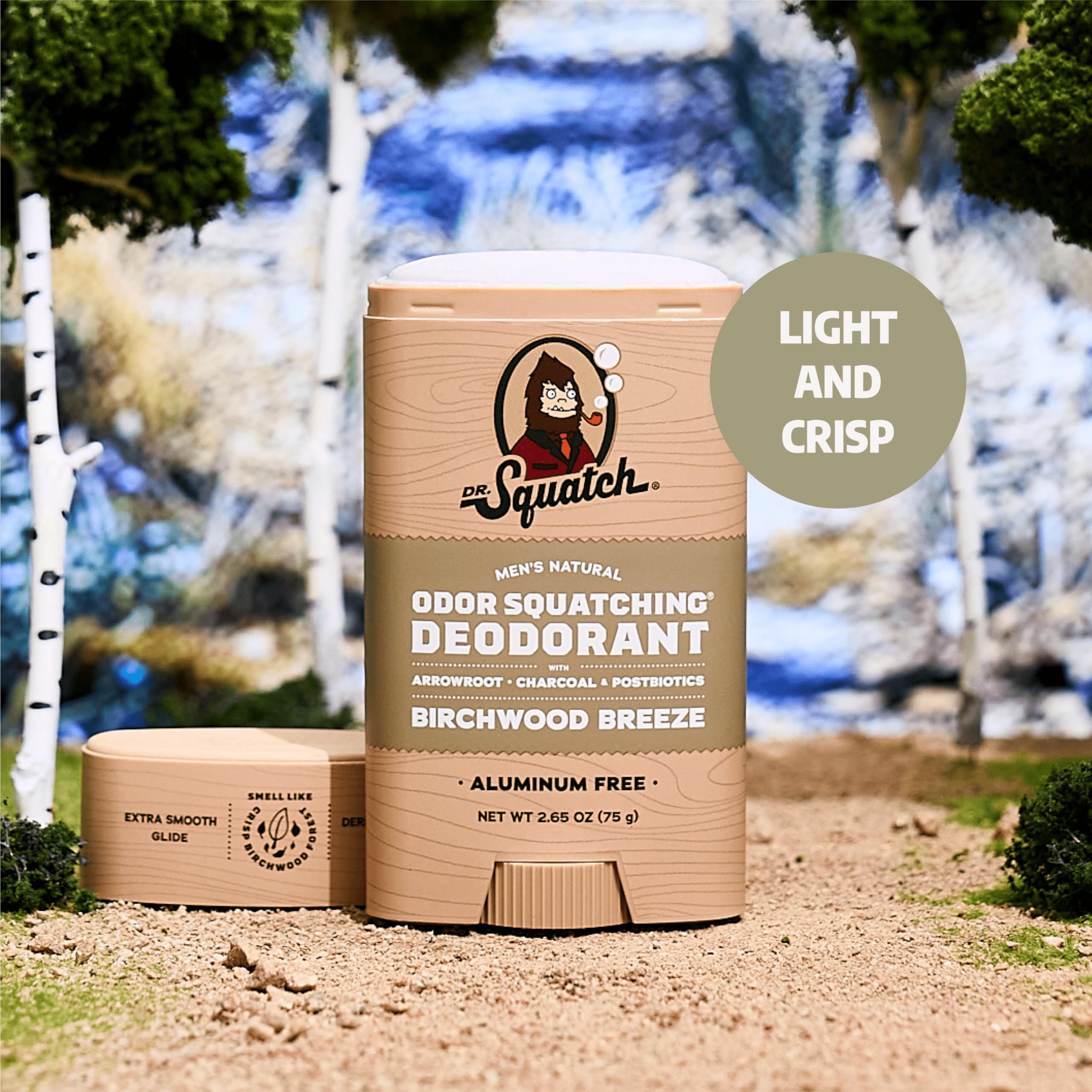 Dr. Squatch Birchwood Breeze application swipe demonstrates easy daily use.