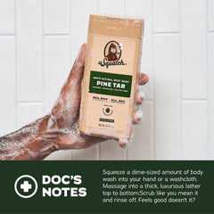 Dr. Squatch Body Scrubber shown for gentle exfoliation and superior clean.