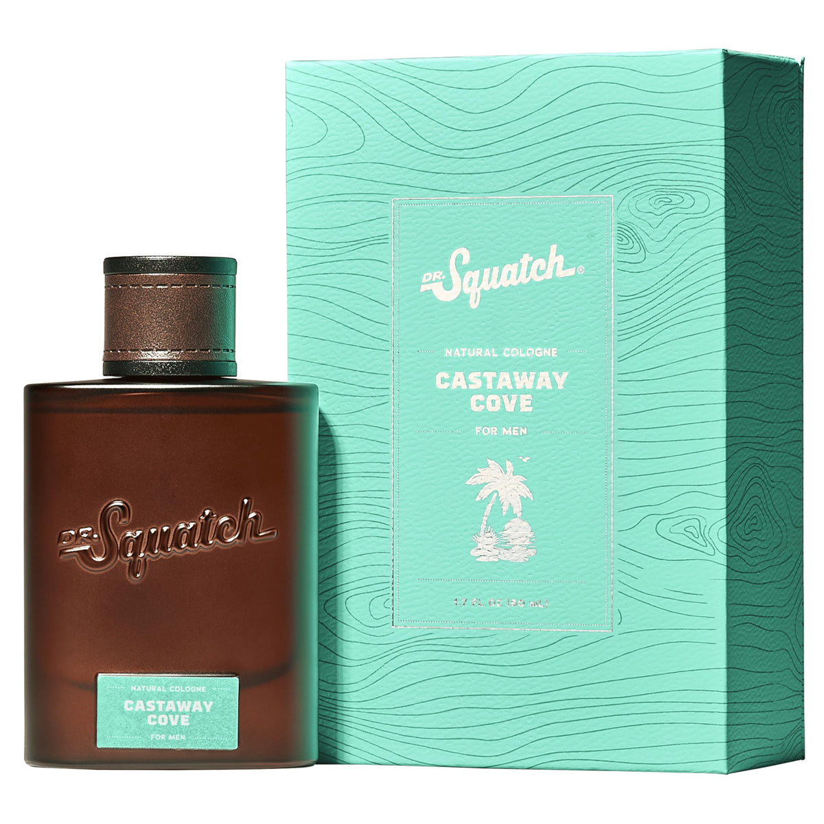 Dr. Squatch Castaway Cove bottle-front showcases oceanic freshness ideal for all-day wear