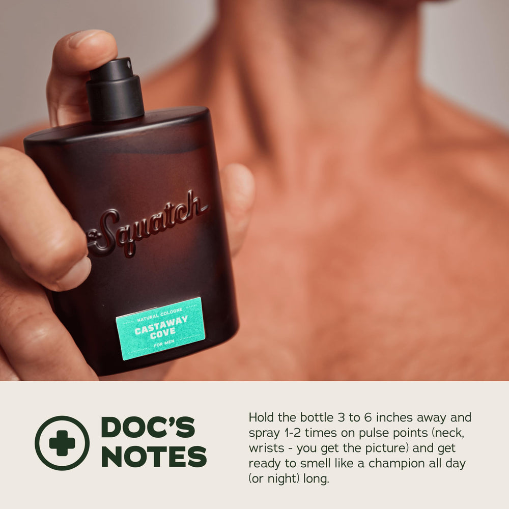 Dr. Squatch Castaway Cove packaging emphasizes eco-conscious sourcing and upcycled materials