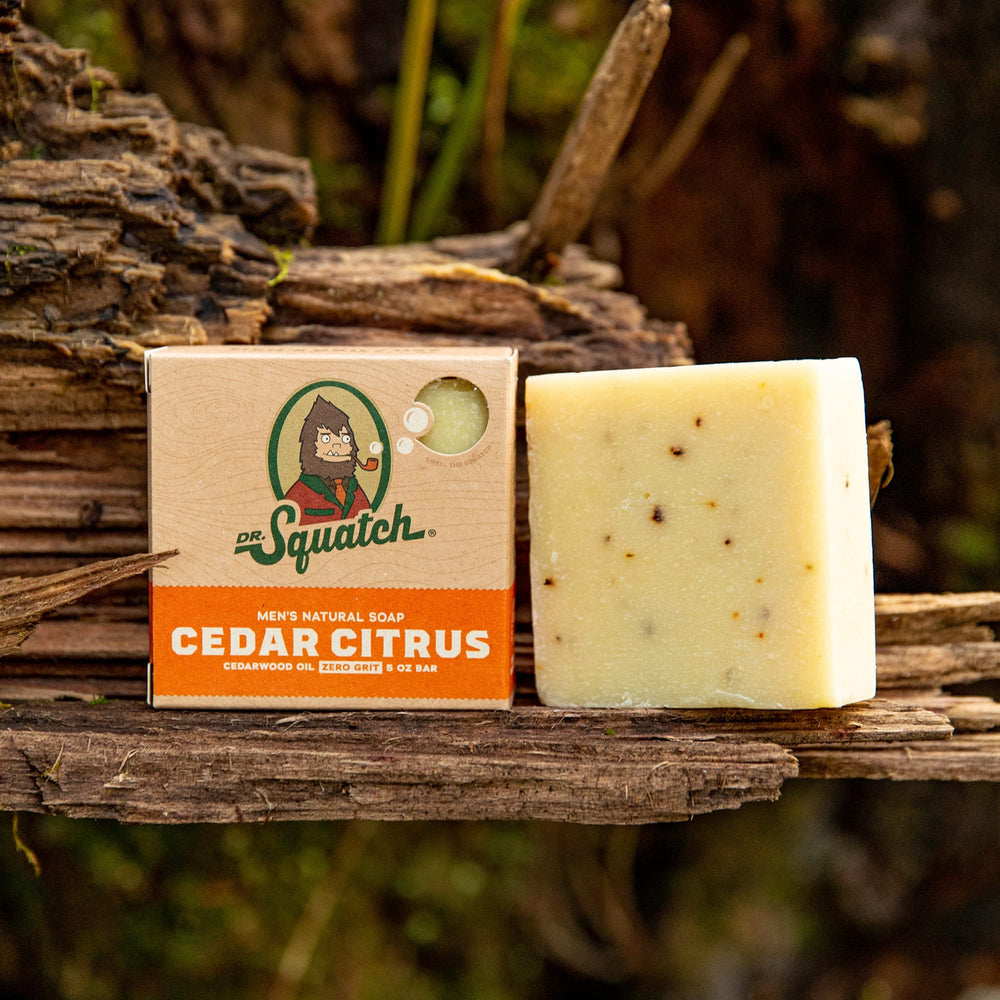 Dr. Squatch Cedar Citrus bundle offers three bars for the routine.