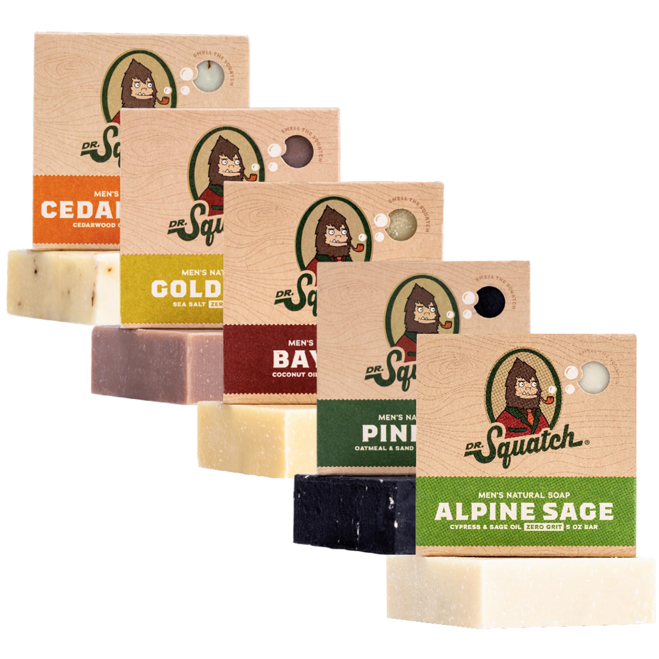 Dr. Squatch Cedar Citrus bar with invigorating scent and creamy lather.