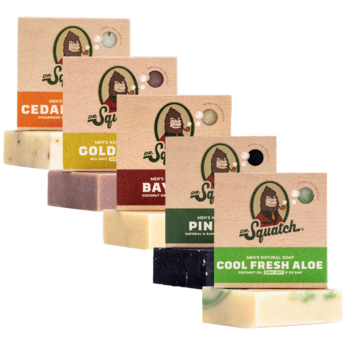 Dr. Squatch Cool Fresh Aloe bar soap provides daily refreshing lather and cleanse