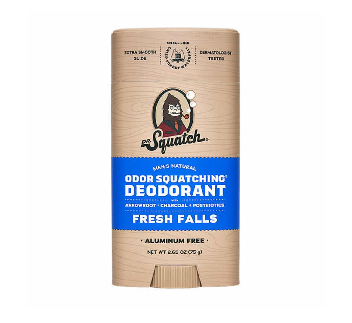 Dr. Squatch deodorant glide demonstrates quick, comfortable use during workouts and daily routines.