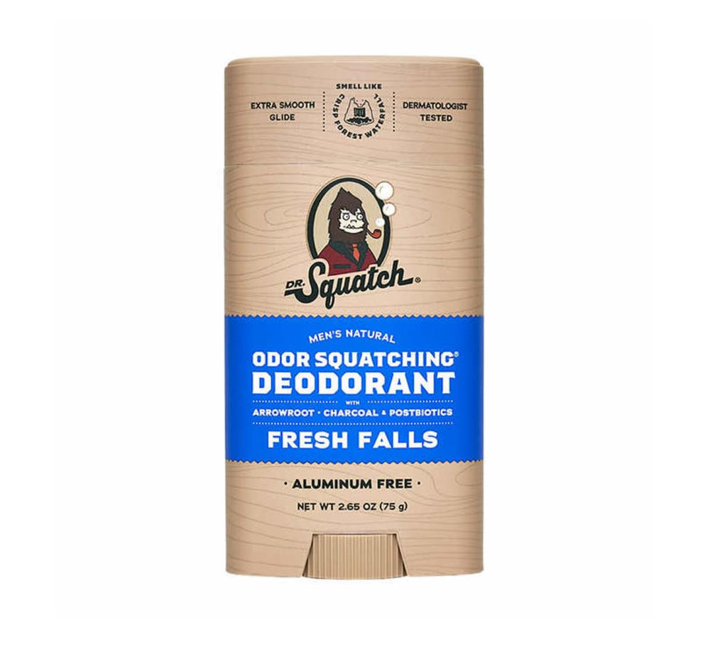 Dr. Squatch deodorant glide demonstrates quick, comfortable use during workouts and daily routines.