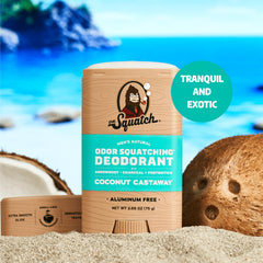 Dr. Squatch deodorant ingredients arrowroot charcoal postbiotics shown