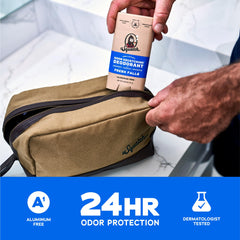 Dr. Squatch ingredients arrowroot charcoal highlight natural odor control benefits.