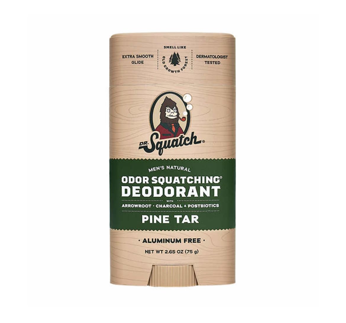 Dr. Squatch deodorant ingredients emphasize jojoba and shea butter for skin nourishment.